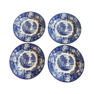 Wood & Sons Enoch Woods Ware English Scenery Blue 6” Bread Butter Plate Saucer 4